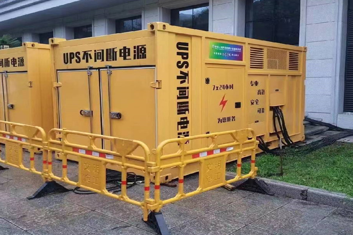 庄河发电机租赁施工现场