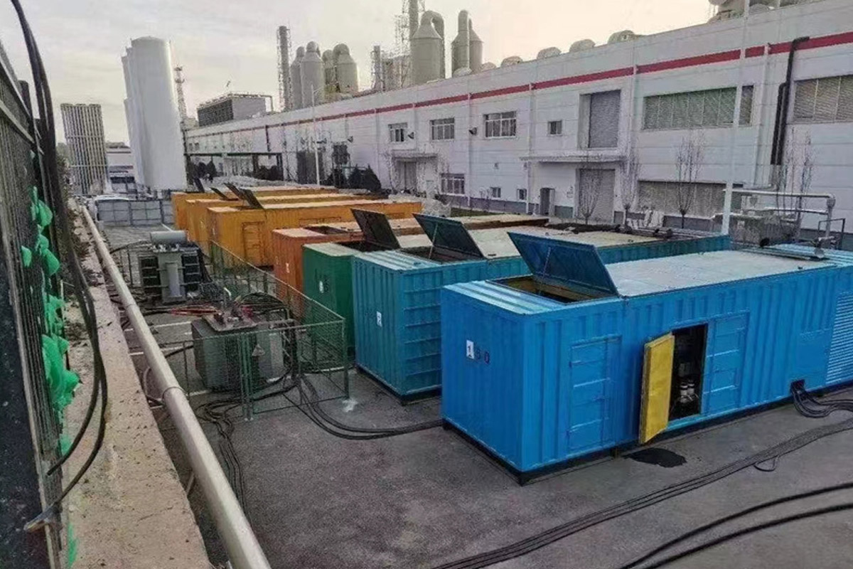 庄河发电机租赁施工现场